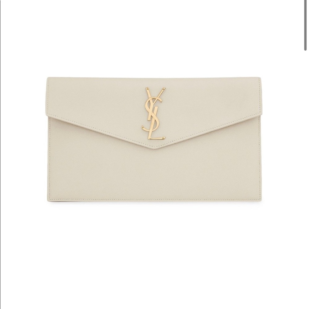 YSL Uptown Leather Clutch